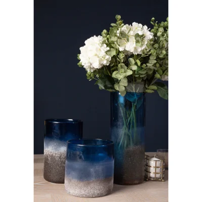 The Range Visage Blue Extra Small Face Vase - Glass 100%
