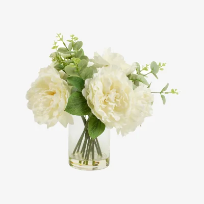 The Range Peony and Rose Vase Arrangement - Cream