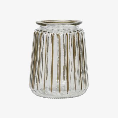 The Range Stripes Hurricane Vase - Clear