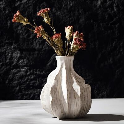 The Range Small Artistic Ceramic Flower Vase - White