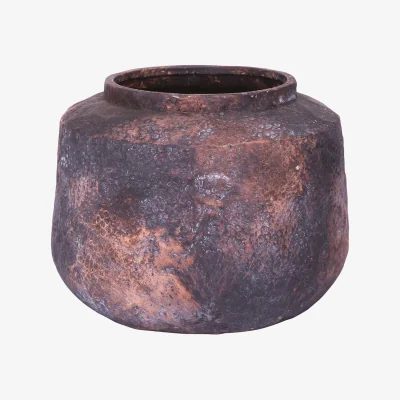 The Range Vintage Style Terracotta New York Vase  H20 x 26cm Diameter - Terracotta