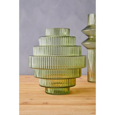 The Range Callie Black and Silver Large Pedestal Vase - Glass 100%