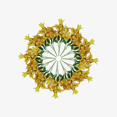 The Range Pack of 12 Artificial Lily Stems without Vase - Yellow