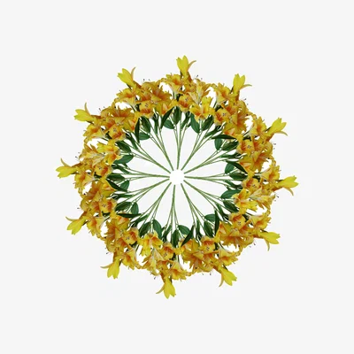 The Range Pack of 12 Artificial Lily Stems without Vase - Yellow