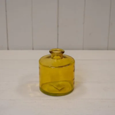 The Range Elegant Yellow Squat Glass Bottle - Yellow
