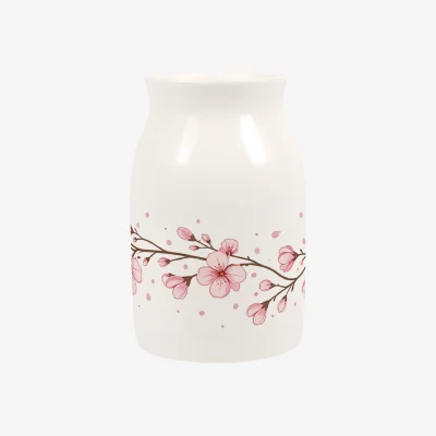 The Range Pink Cherry Blossoms Small Porcelain Vase - Pink