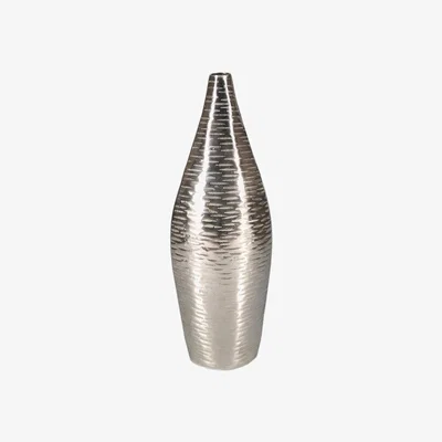 The Range Silver Opulent Oval Bottle Vase