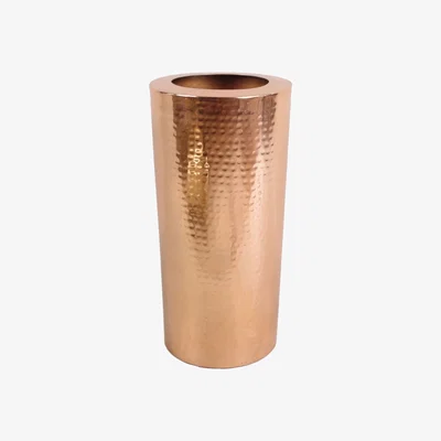 The Range Botanik Metal Vase Large 15 x 30cm High Hammered Antique Copper Colour - Copper Vase