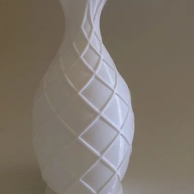 The Range 3D Printed Criss Cross Vase  - White