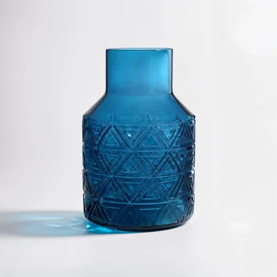 The Range Viso Grey Small Face Design Vase - Glass 100%