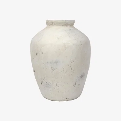 The Range Amara Textured Vase - White