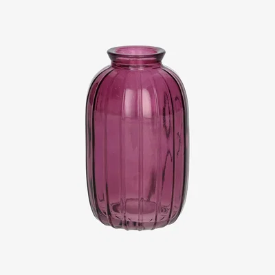 The Range Glass Bottle Bud Vase - Aubergine