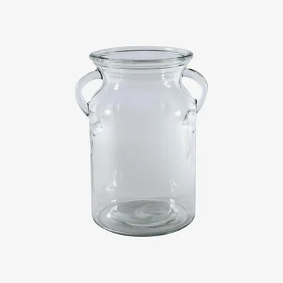 The Range Glass Milk Churn Design Vase - Clear