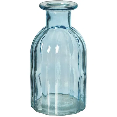 The Range Glass Decorative Bottle Bud Vase - Ocean Blue / Medium