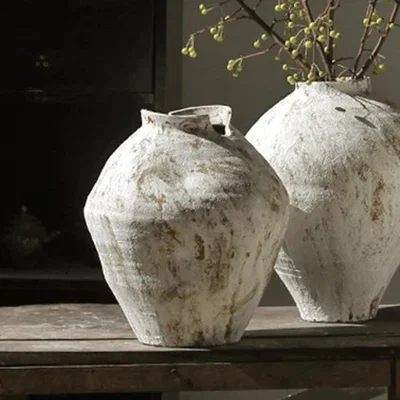 The Range Organic Wabi Sabi Texured Ceramic Flower Vase - Grey