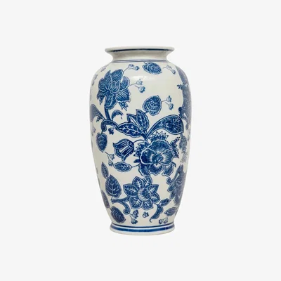 The Range Anemone Blue White Urn Vase - White