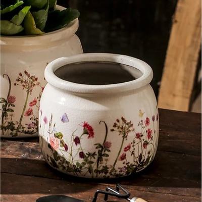 The Range Ceramic Flower Pot - Multicolour / 12cm