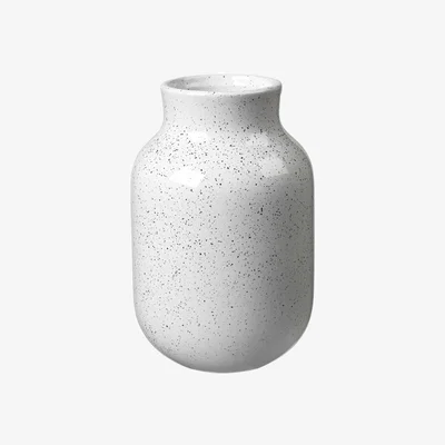 The Range Ceramic Speckled Urn Shaped Flower Vase - 23.5cm - White