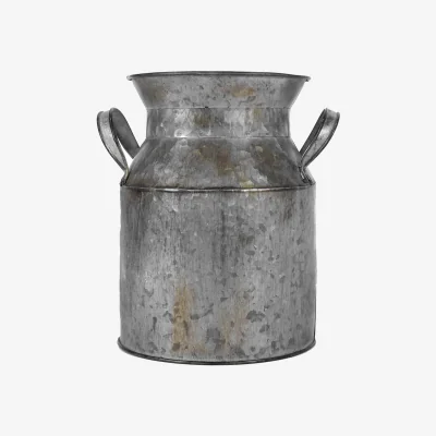 The Range Vintage Style Milk Churn Flower Vase - Grey