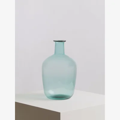 The Range Celia Large Turquoise and White Ombre Vase - Blue