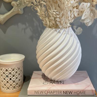 The Range Swirl Vase  - White Swirl