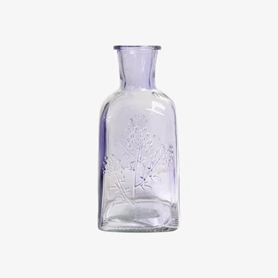 The Range Embossed Flower Decorative Bottle Vase - Lilac