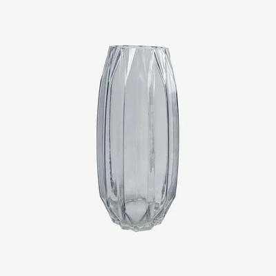 The Range 30cm Clear Contemporary Glass Vase - 30cm Clear Contemporary