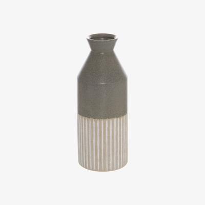 The Range Mason Collection Ceramic Ellipse Vase Stylish Accent - Grey