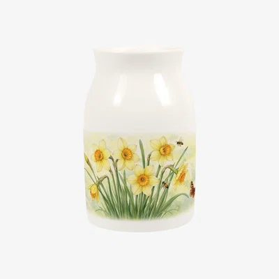 The Range Daffodils & Bees Small Porcelain Vase - Yellow