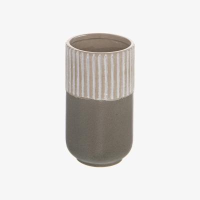 The Range Mason Collection Ceramic Straight Vase - Grey