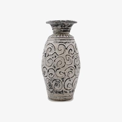 The Range Swirls Shaped Vase - White