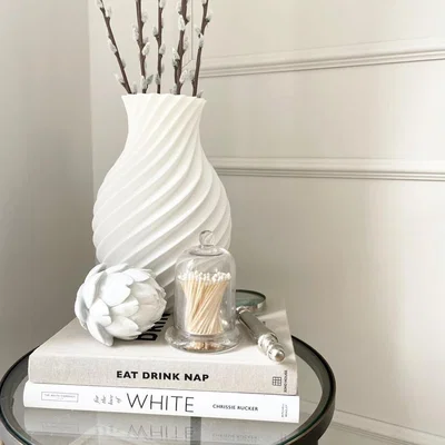 The Range Swirl Vase Large  - White