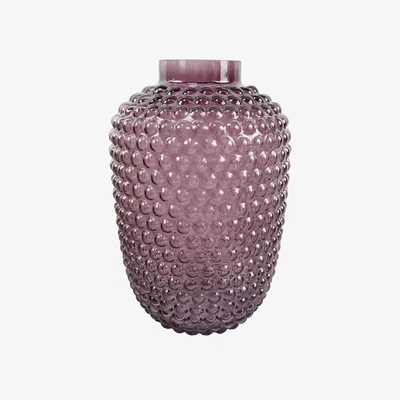 The Range Mulberry Purple Bubble Glass Vase - Mulberry Bubble
