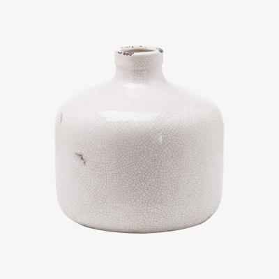 The Range Glowrex Glazed Chive Vase - White