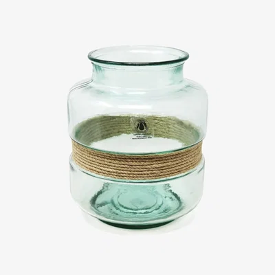 The Range Hemp Rounded Aba Vase - Clear