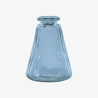 The Range Pyramid Glass Bottle Bud Vase 10cm - Blue
