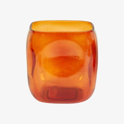The Range Square Dimpled Glass Hurricane Vase - Multicolour