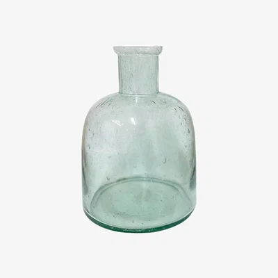 The Range Domed Green Bubble Vase 20cm - Clear Blue