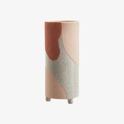 The Range Caldera Dip Dye Effect Cylindrical Vase - Glaze 10%,Ceramic 90%