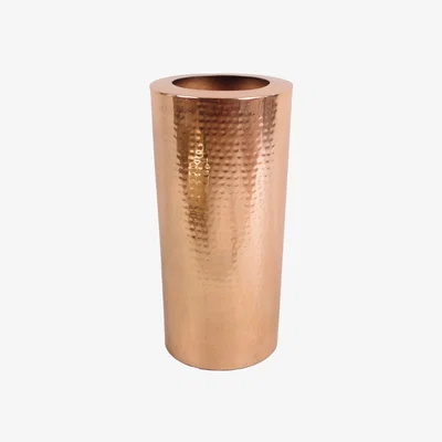 The Range Metal Large High Hammered Vase - Copper - Bronze
