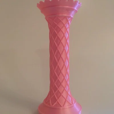 The Range 3D Printed Tower Vase  - Pink
