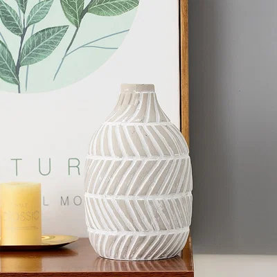 The Range Nordic Ceramic Hydroponics Flower Plant Vase Pot  - White