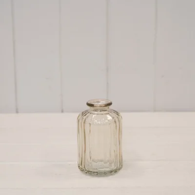 The Range Smokey Brown Ribbed Glass Bottle - Brown
