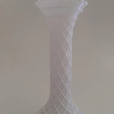 The Range 3D Printed Tower Vase  - White