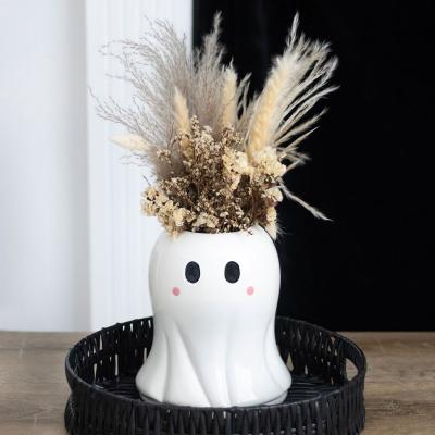 The Range Spooky Halloween Ghost Flower Vase - White