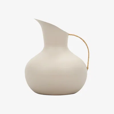 The Range Orla Metal Jug Vase - Beige