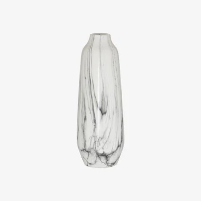 The Range Modern Design Marble Olpe Large Tall Vase - White