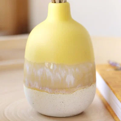 The Range Glaze Stoneware Vase - Yellow