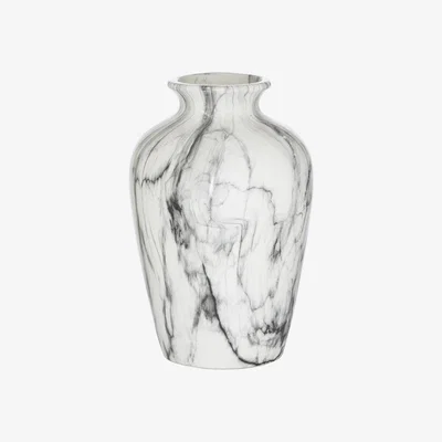 The Range Chours Marble Finish Elegant Vase - White