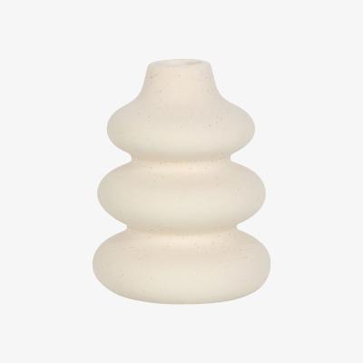The Range Cream Speckle Single Stem Vase - White